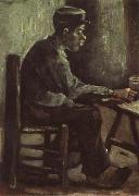 Vincent Van Gogh Peasant Sitting at a Table (nn04) oil